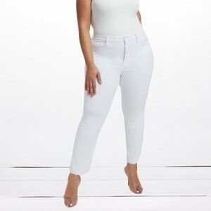 🌻NEW w.tag GOOD AMERICAN Good Straight High Waist Raw Hem Straight Leg Jeans 20